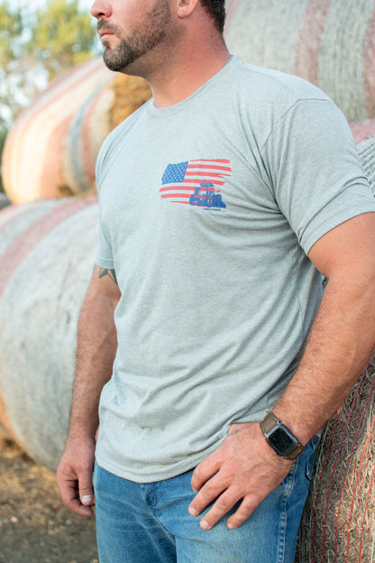 'American Farmer' Grey Tee