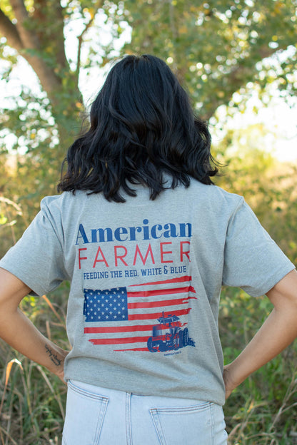 'American Farmer' Grey Tee [W]