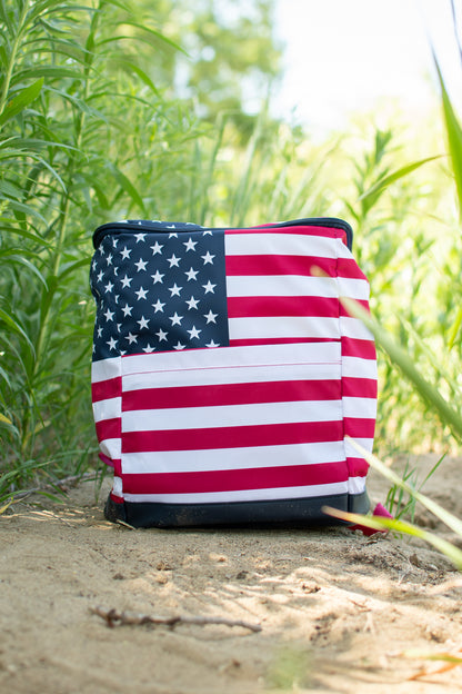American Flag Backpack Cooler