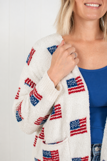 American Flag Luxe Cardigan
