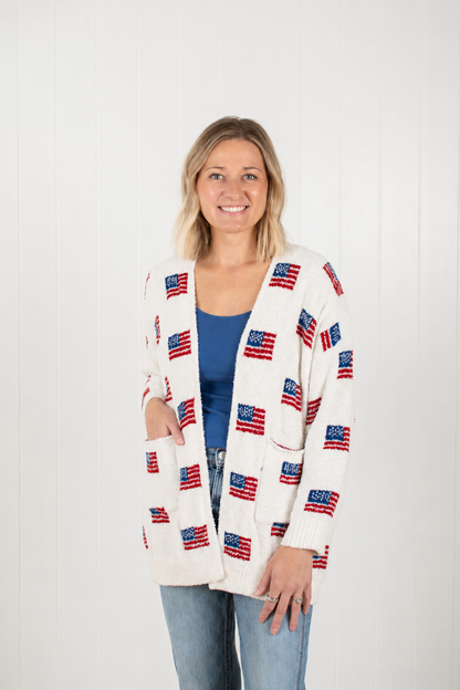 American Flag Luxe Cardigan