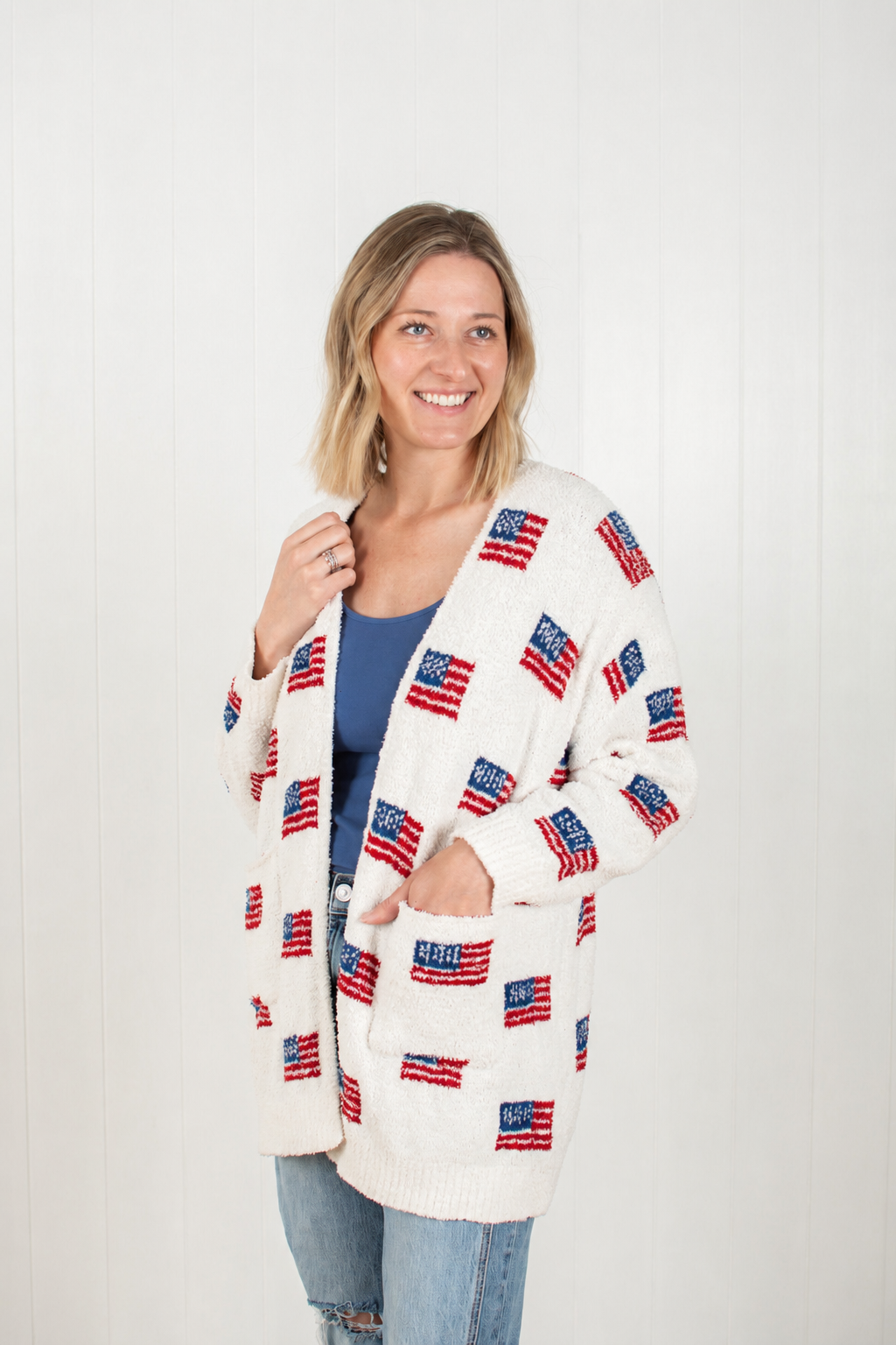 American Flag Luxe Cardigan