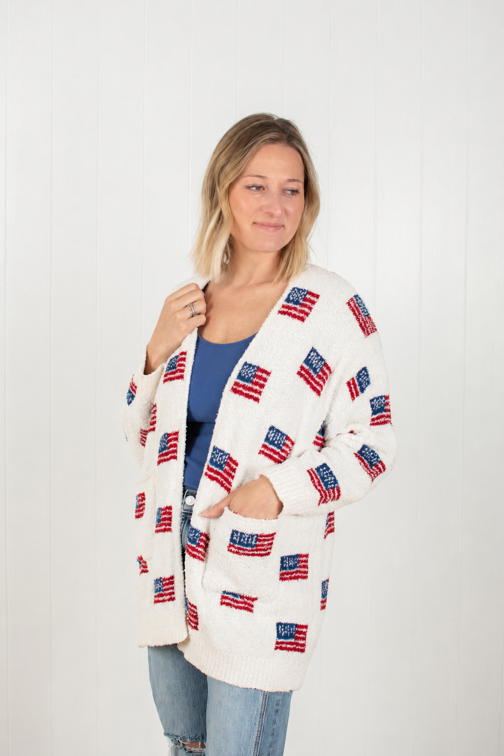 American Flag Luxe Cardigan