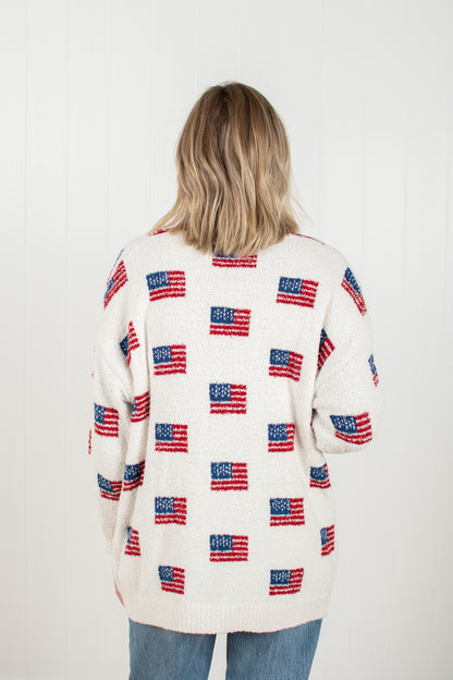 American Flag Luxe Cardigan
