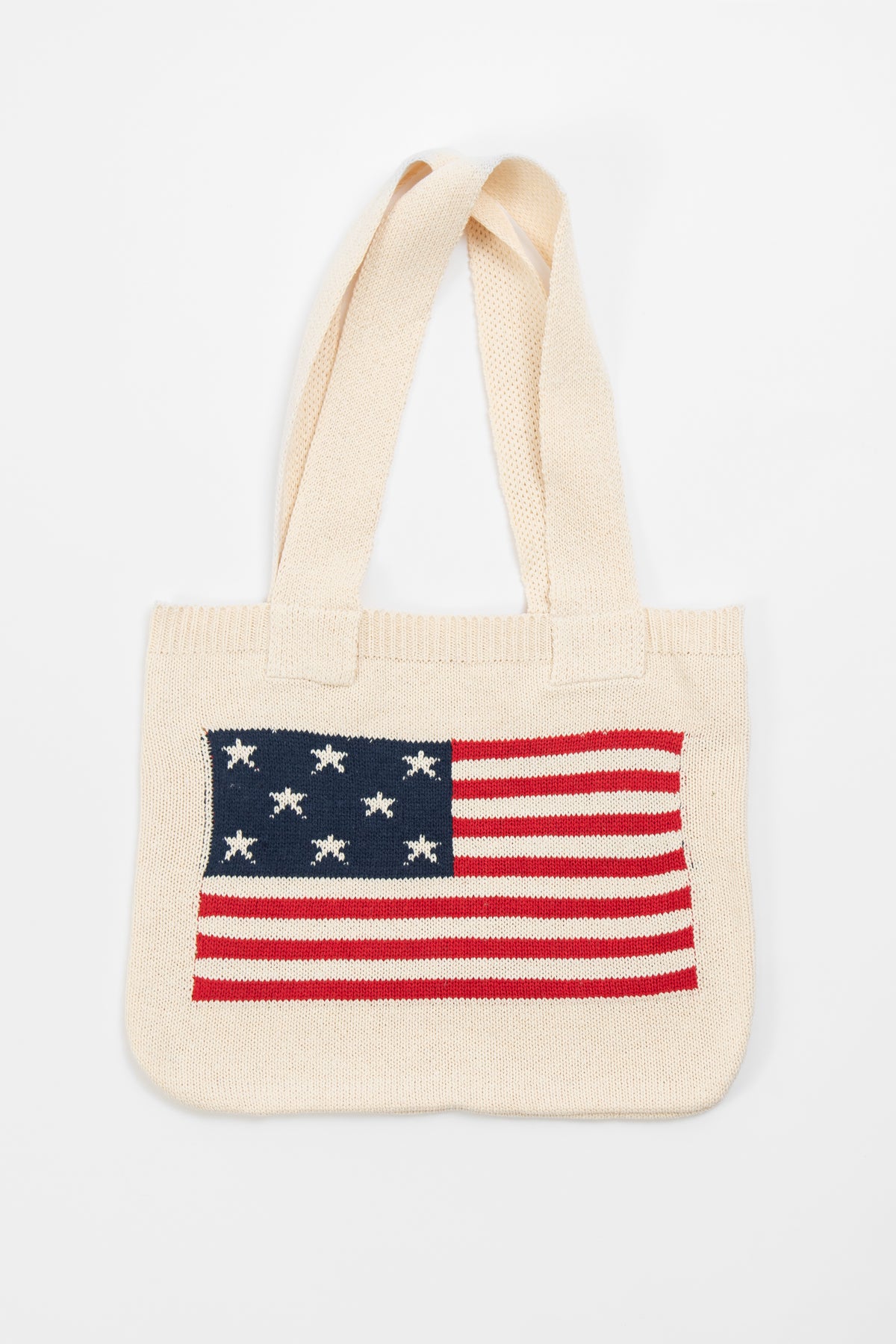 American Flag Square Tote Bag