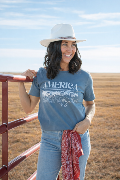 'America the Beautiful' Cattle Grazing Tee