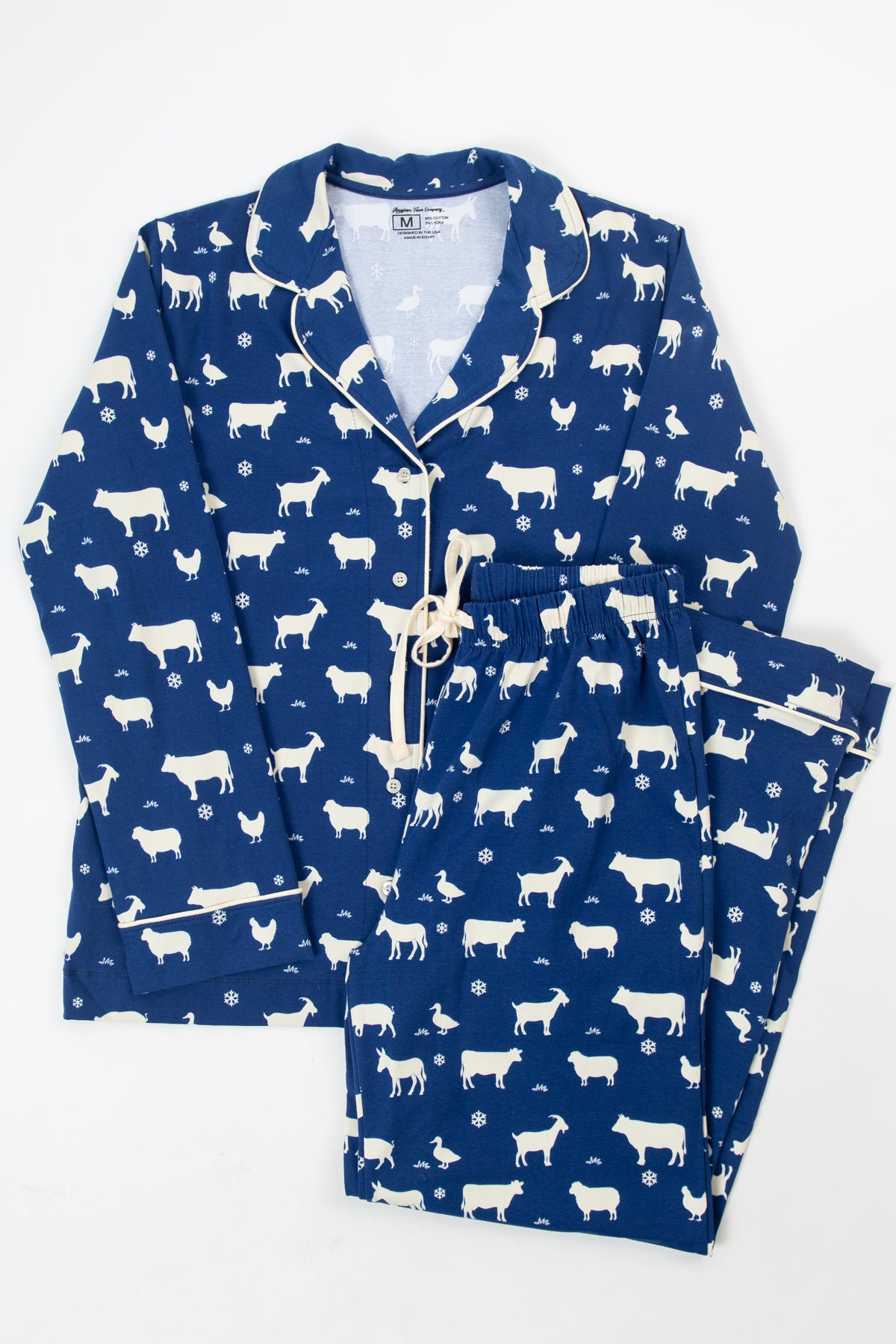 Animals & Snowflakes Adult Notch Collar Top and Pajama Pant Set *Preorder*