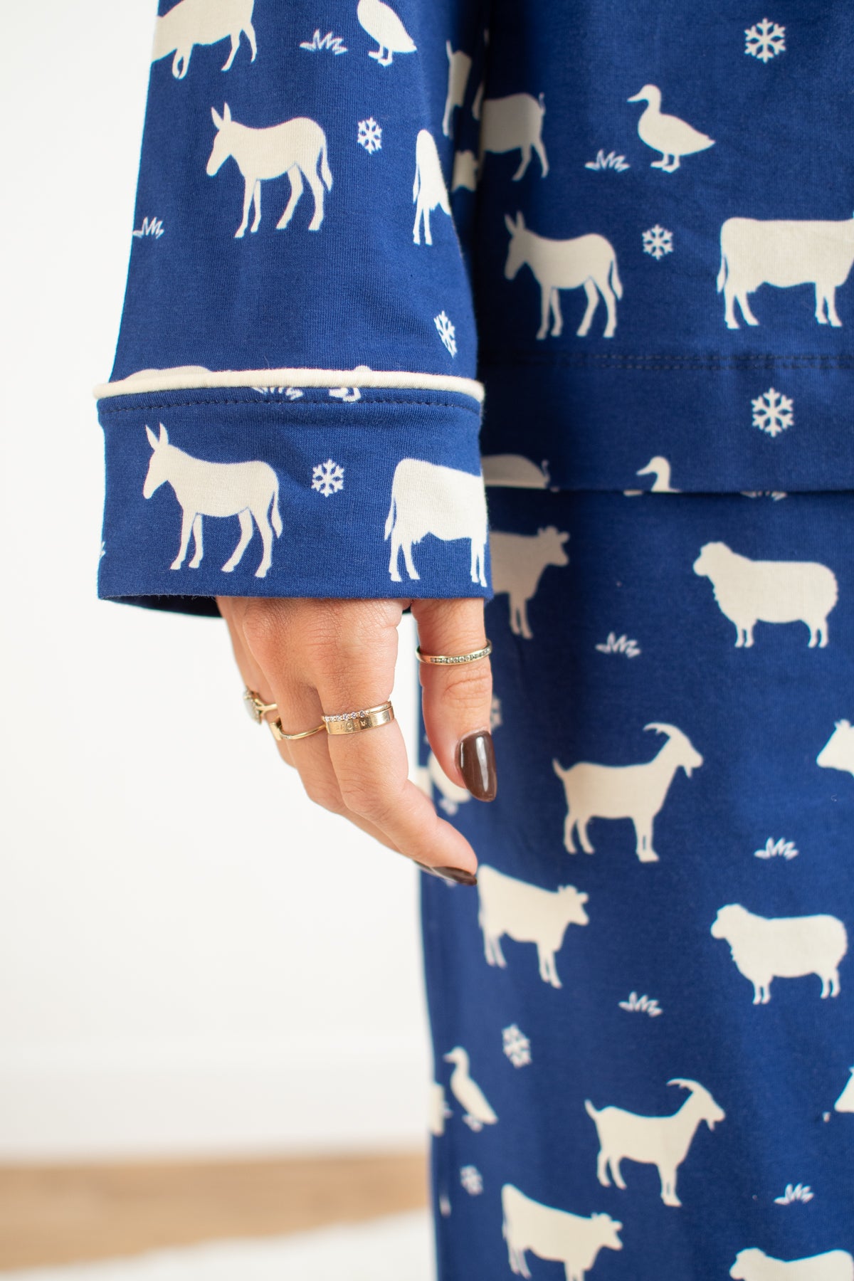 Animals & Snowflakes Adult Notch Collar Top and Pajama Pant Set *Preorder*