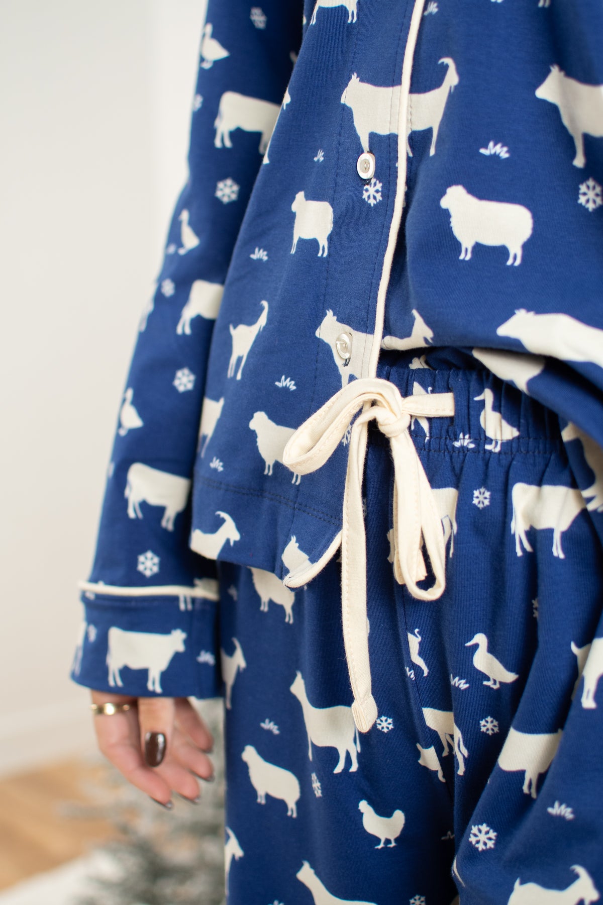 Animals & Snowflakes Adult Notch Collar Top and Pajama Pant Set *Preorder*