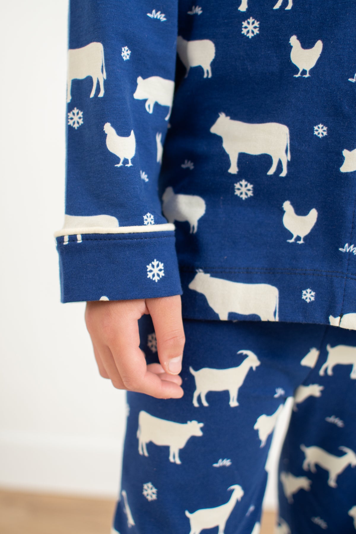 Animals & Snowflakes Toddler/Youth Notch Collar Top and Pajama Pant Set *Preorder*