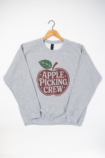 'Apple Picking Crew' Ash Crewneck