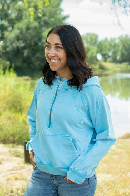 Aqua Blue Everyday 1/4 Zip