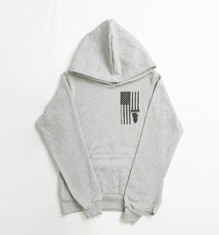 Ash 'Harvest Flag' Toddler/Youth Hoodie - American Farm Company