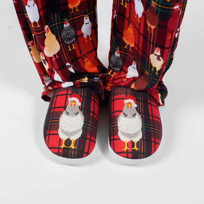 Christmas Chicken Slippers - Adult