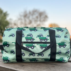 Green Tractor/Combine Youth Duffle Bag