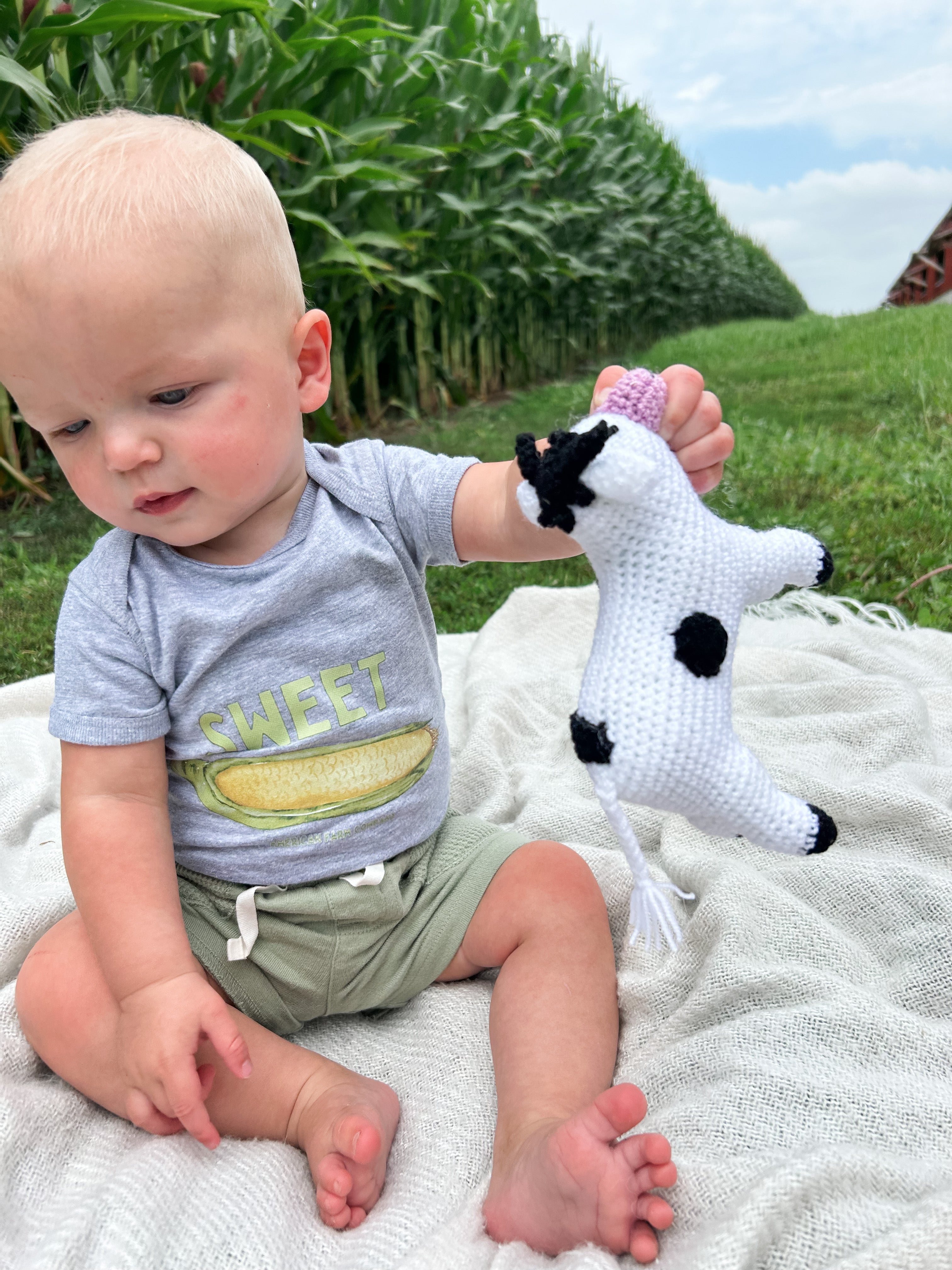 Cow Baby Rattle