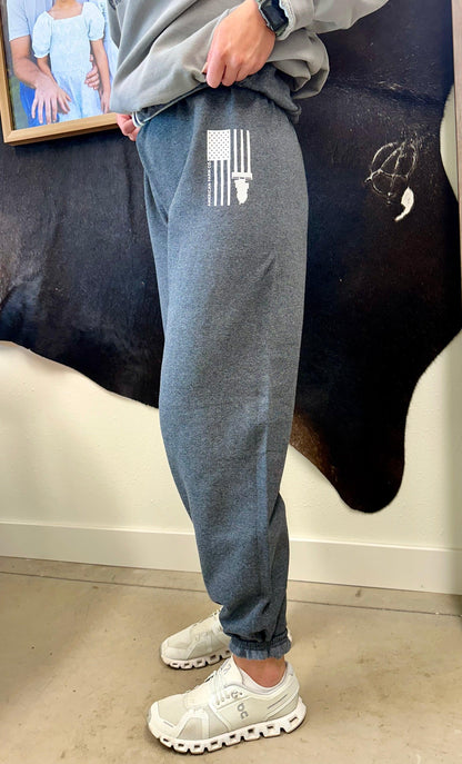 Harvest Flag Charcoal Sweatpants - American Farm Company