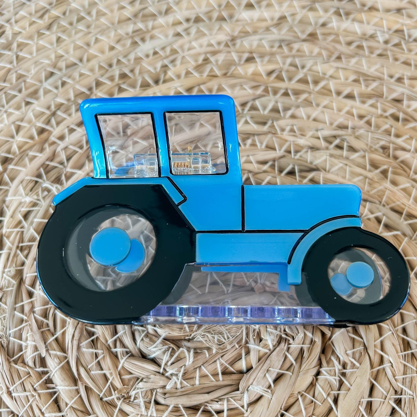 Blue Tractor Hair Clip