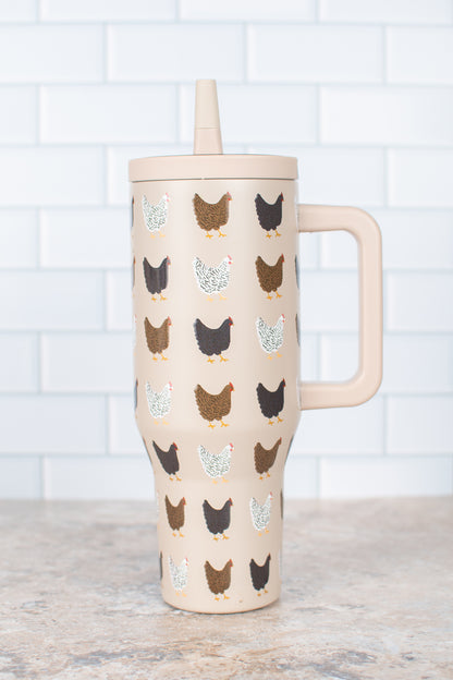 Backyard Chicken 40oz Water Tank Tumbler