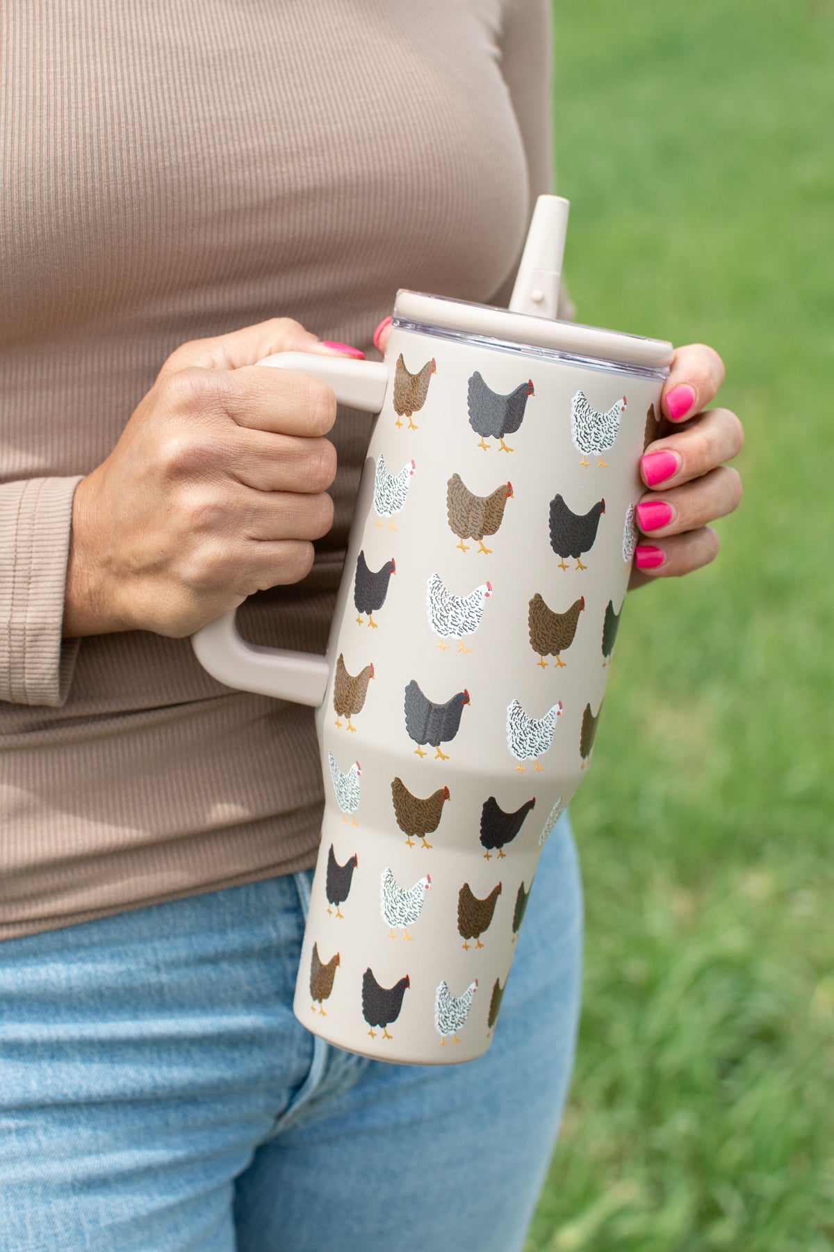 Backyard Chicken 40oz Water Tank Tumbler