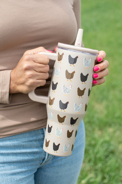 Backyard Chicken 40oz Water Tank Tumbler