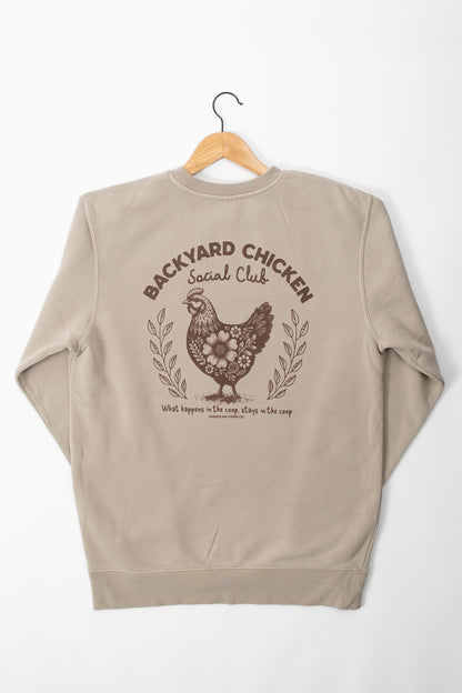'Backyard Chicken Social Club' Crewneck