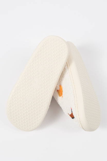 Backyard Chickens Cream Slippers - Adult