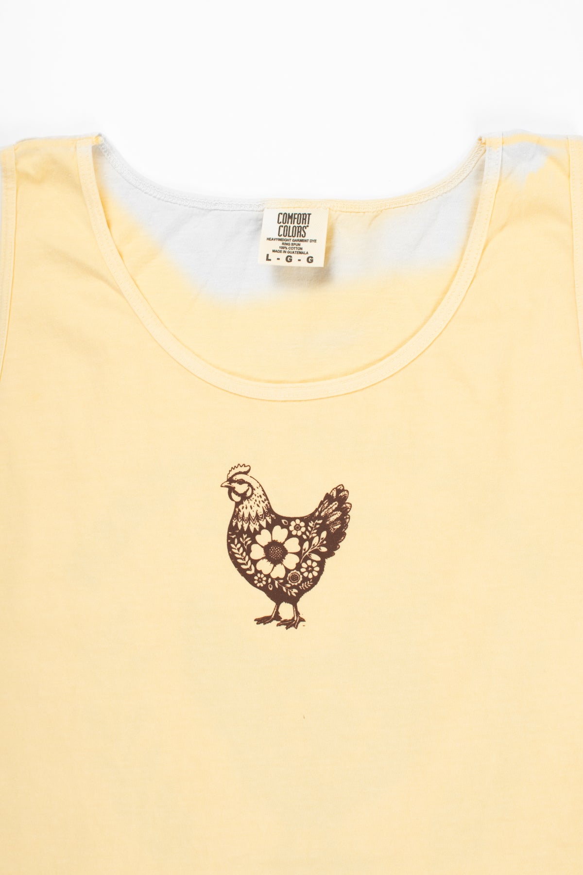 Backyard Chickens Social Club Yellow Tank Top