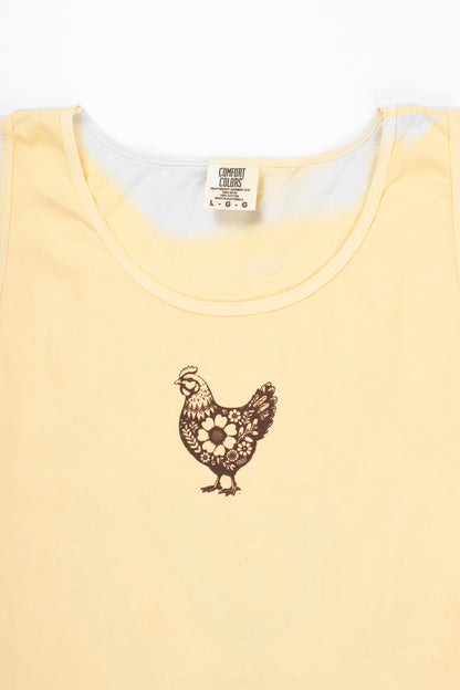 Backyard Chickens Social Club Yellow Tank Top