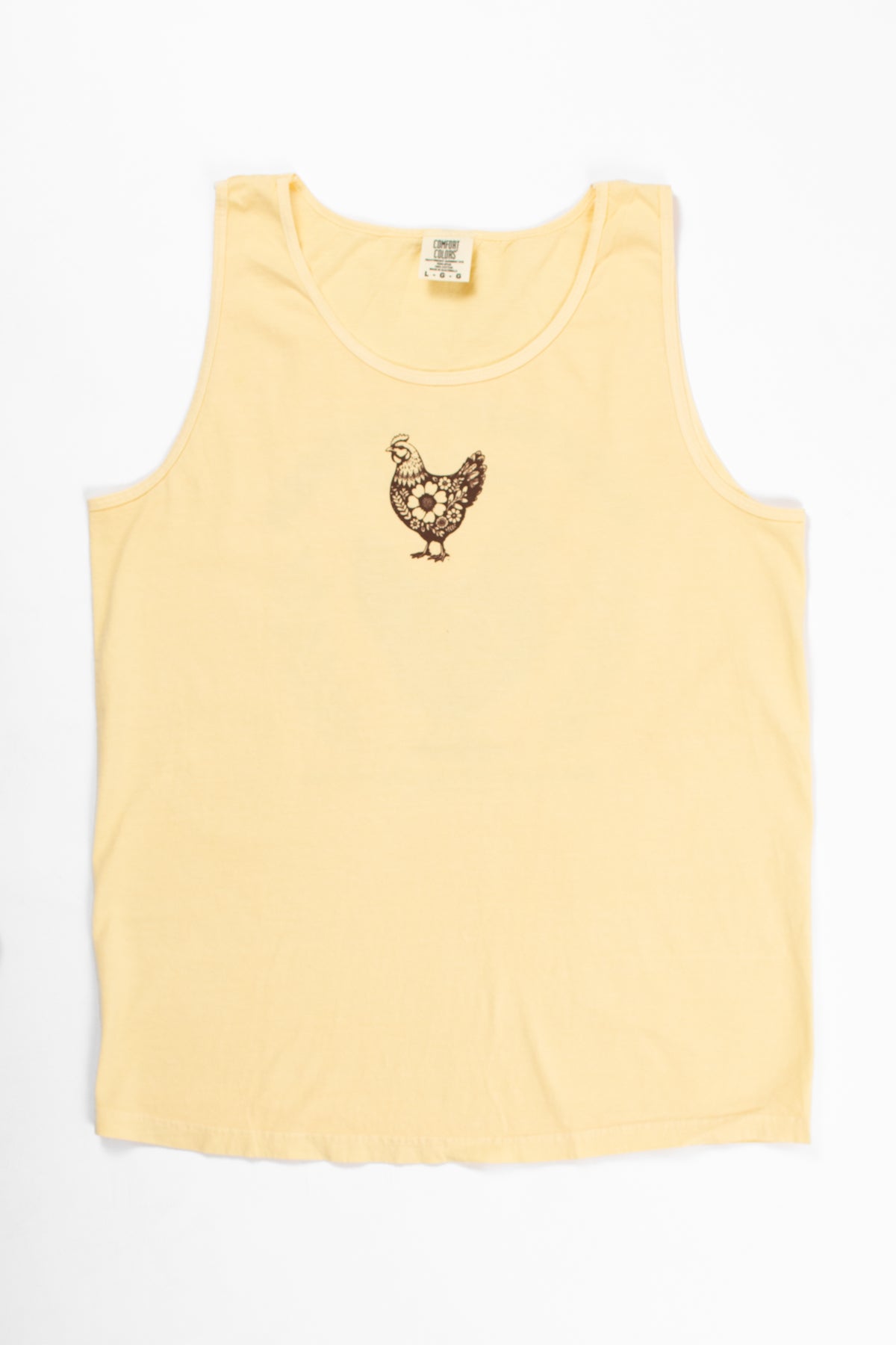 Backyard Chickens Social Club Yellow Tank Top