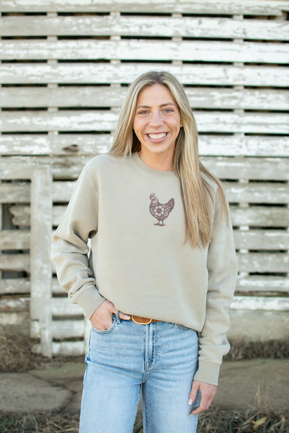 'Backyard Chicken Social Club' Crewneck