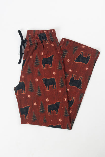 Barnwood + Cows Christmas Adult Pajama Pant *Preorder*