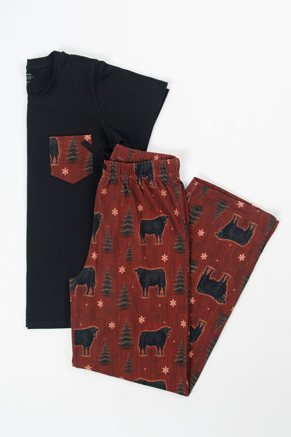 Barnwood + Cows Adult Pajama Top *Preorder*