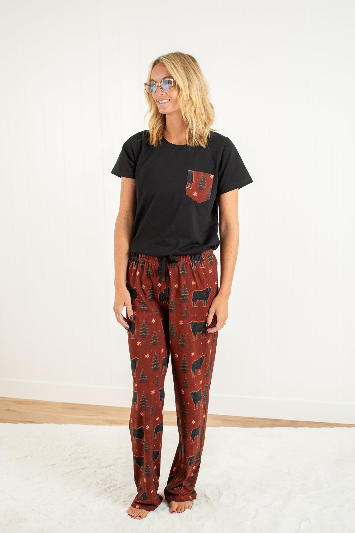 Barnwood + Cows Adult Pajama Top *Preorder*