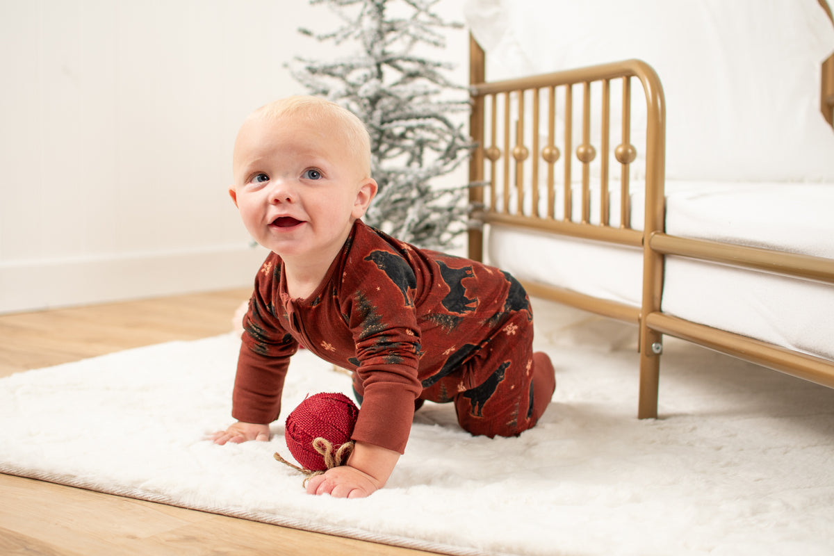 Barnwood + Cows Christmas Baby Zippy *Preorder*