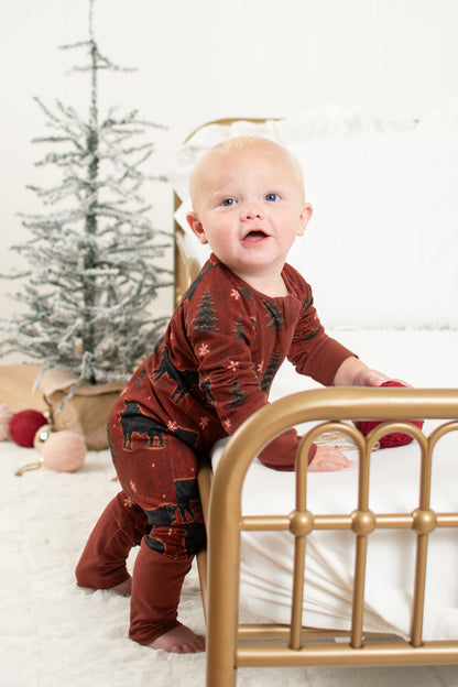 Barnwood + Cows Christmas Baby Zippy *Preorder*