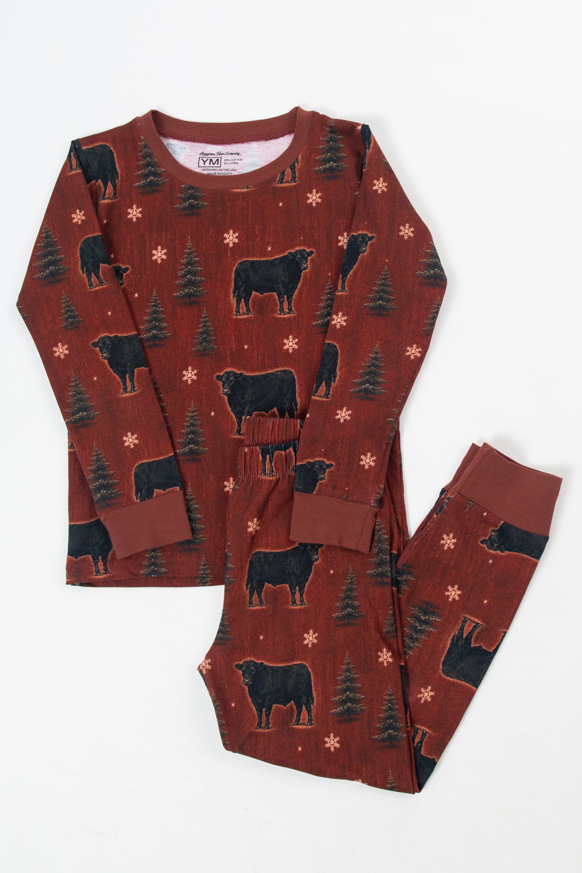 Barnwood + Cows Christmas Toddler/Youth Pajama Pant Set *Preorder*
