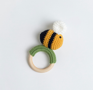 Knitted Bee Rattle