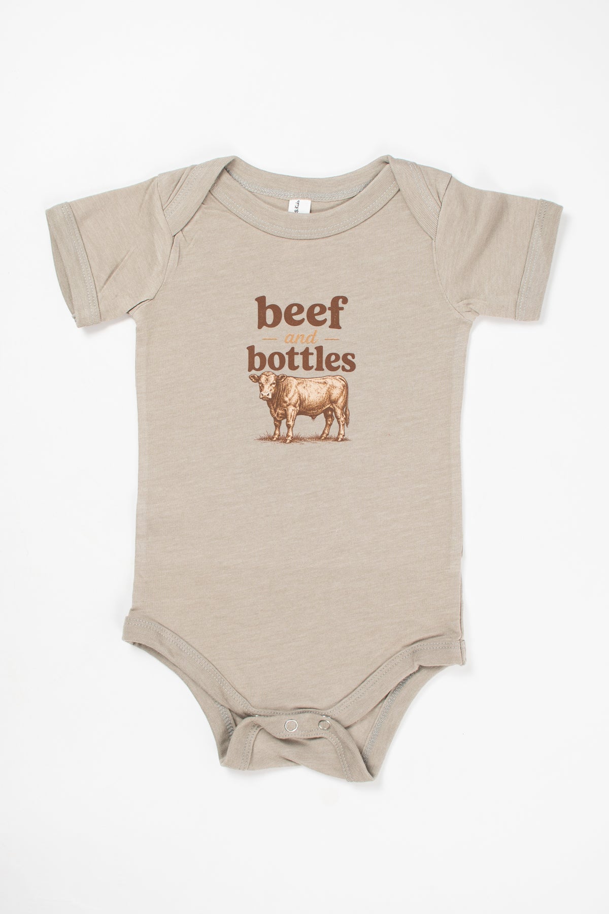 'Beef and Bottles' Cow Onesie