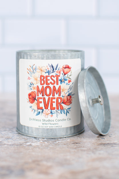 Best Mom Ever Farmhouse Tin Candle