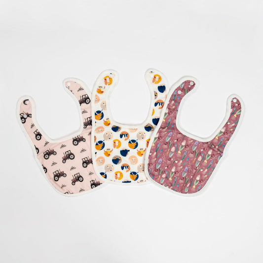 Bib 3 Pack - Girl - American Farm Company