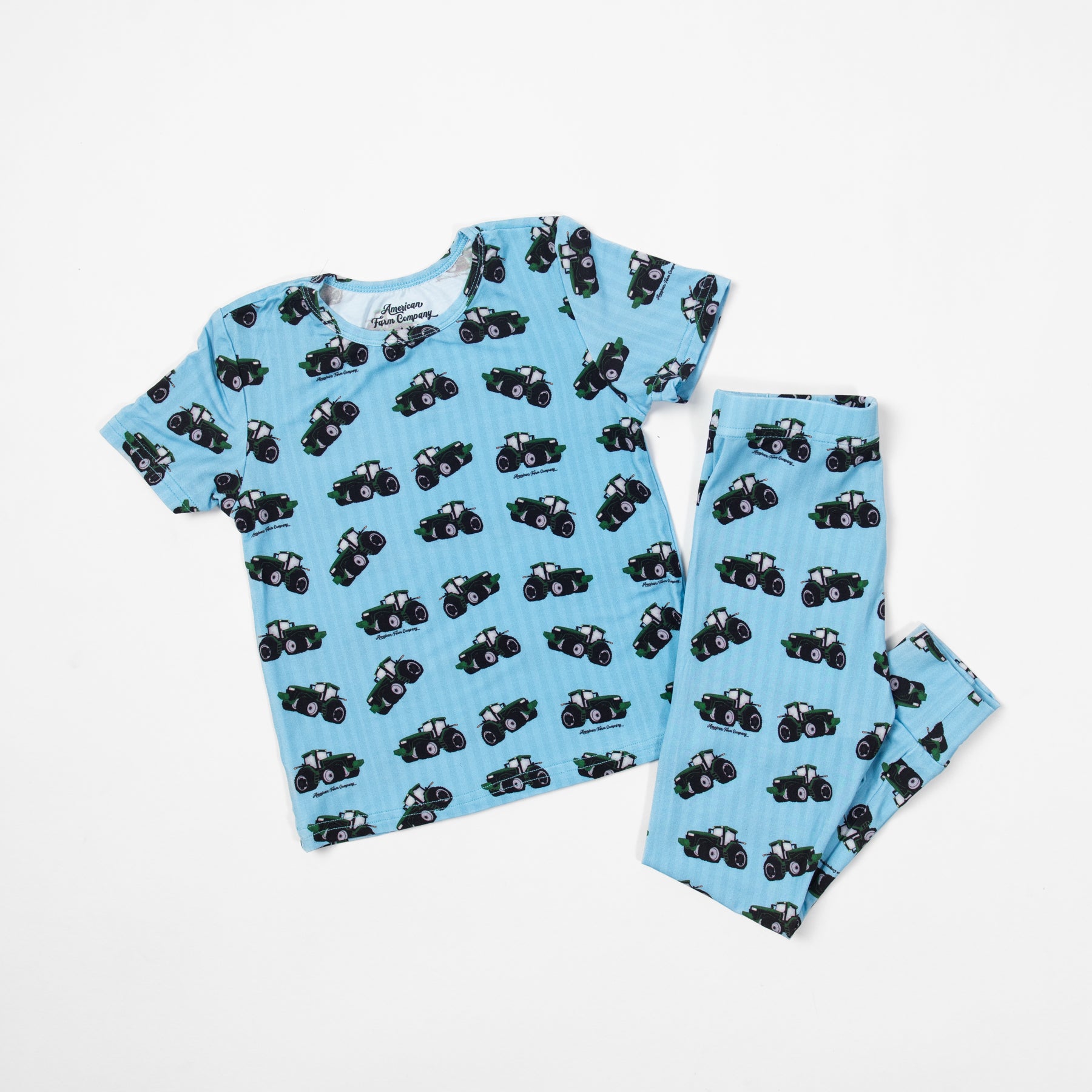 Big Green Tractor Toddler/Youth Bamboo Pajama Set - American Farm Company