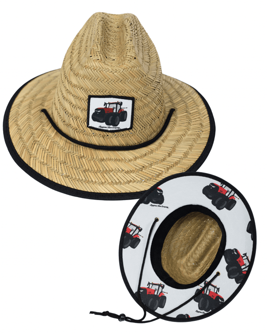 Big Red Tractor Kids Straw Hat