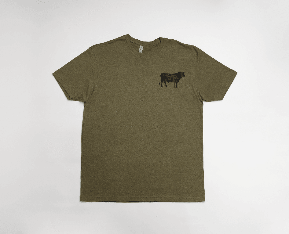 AFC Black Cow Logo Green Essentials Tee - American Farm Company