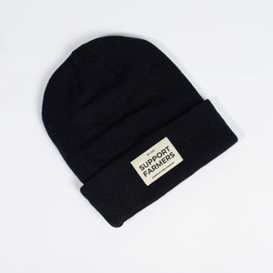 Black ‘Support Farmers’ Beanie - American Farm Company