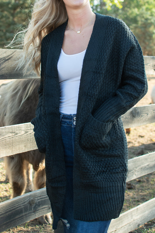 Black Knit Cardigan