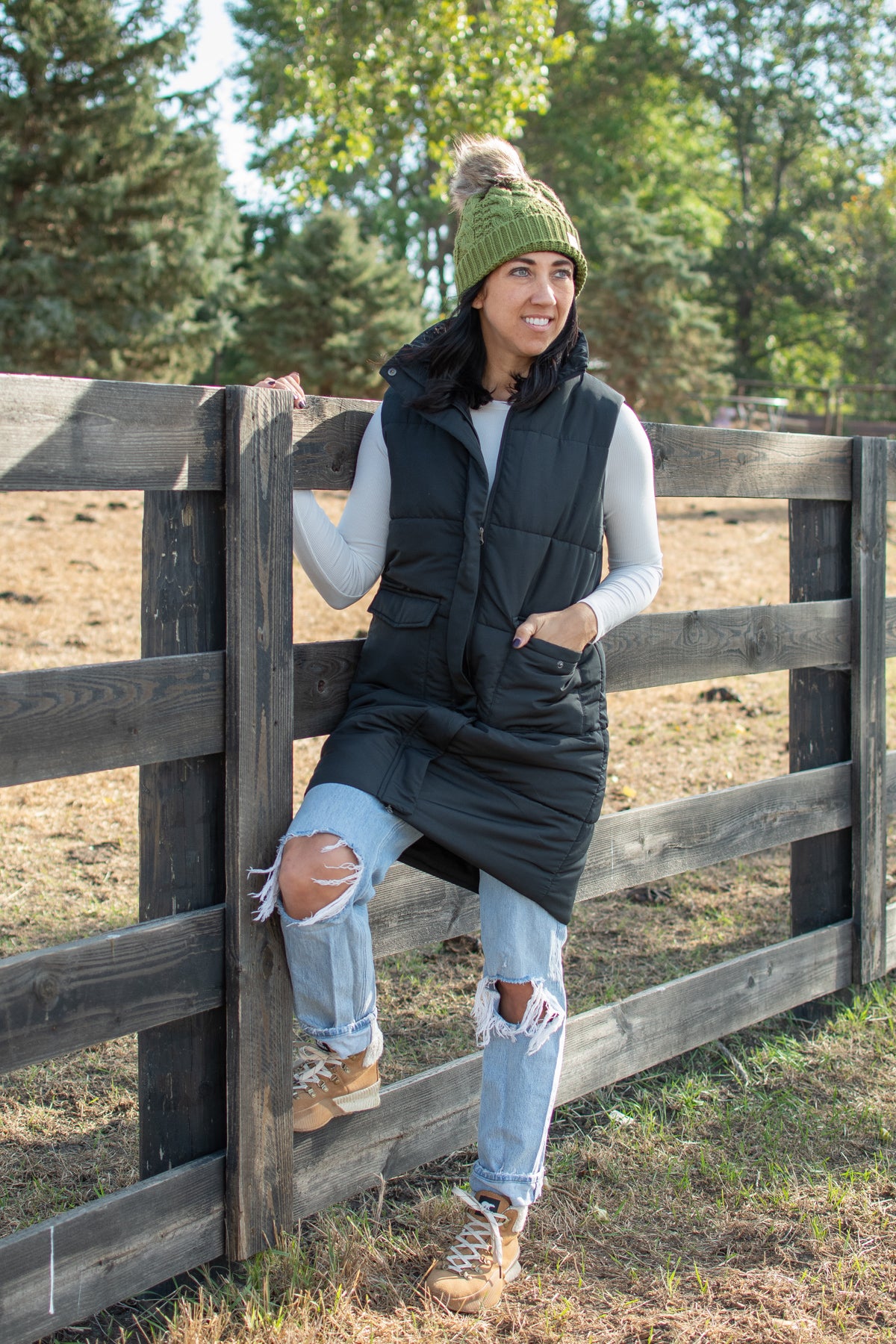 Black Long Vest