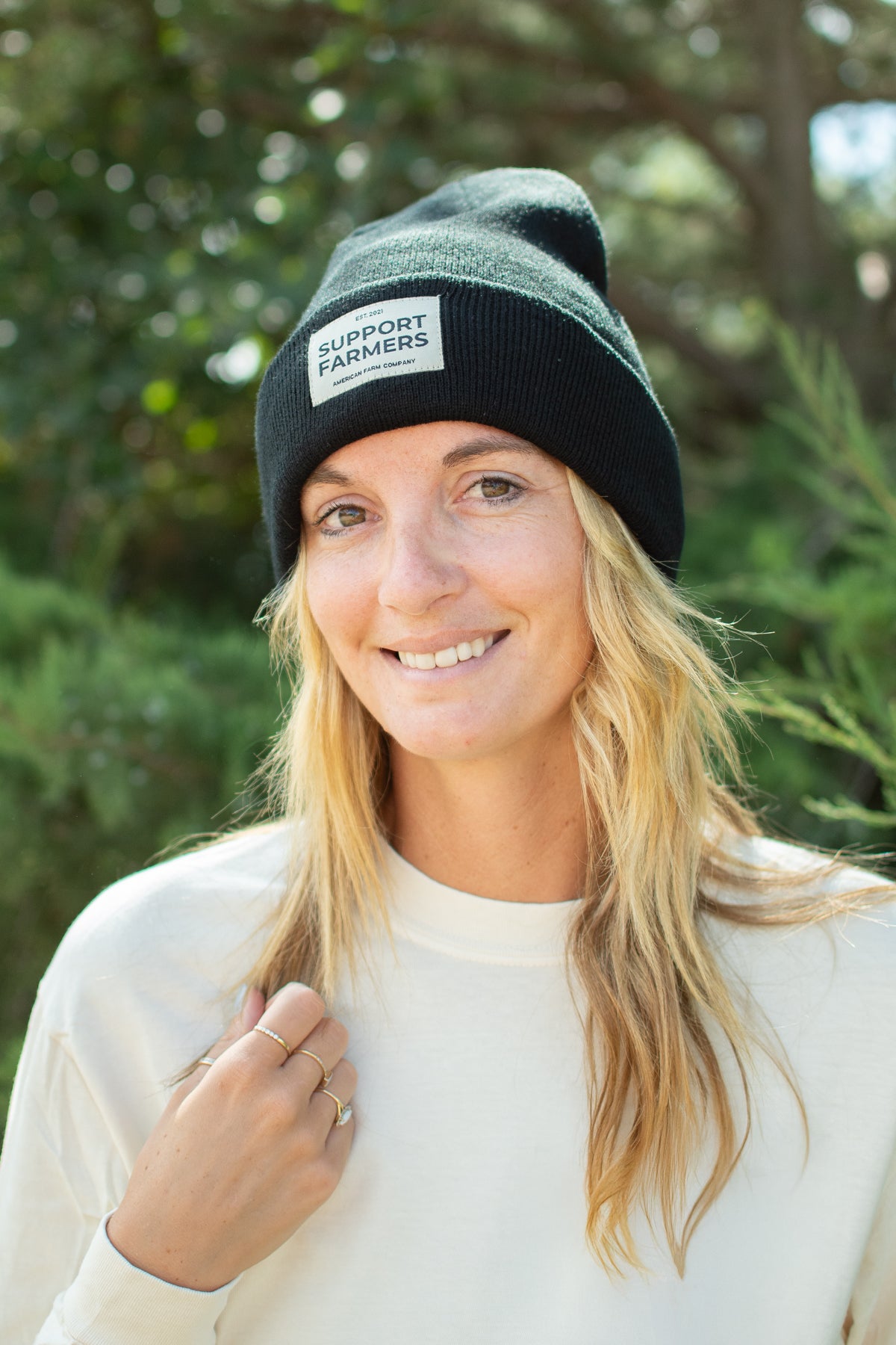 Black ‘Support Farmers’ Beanie