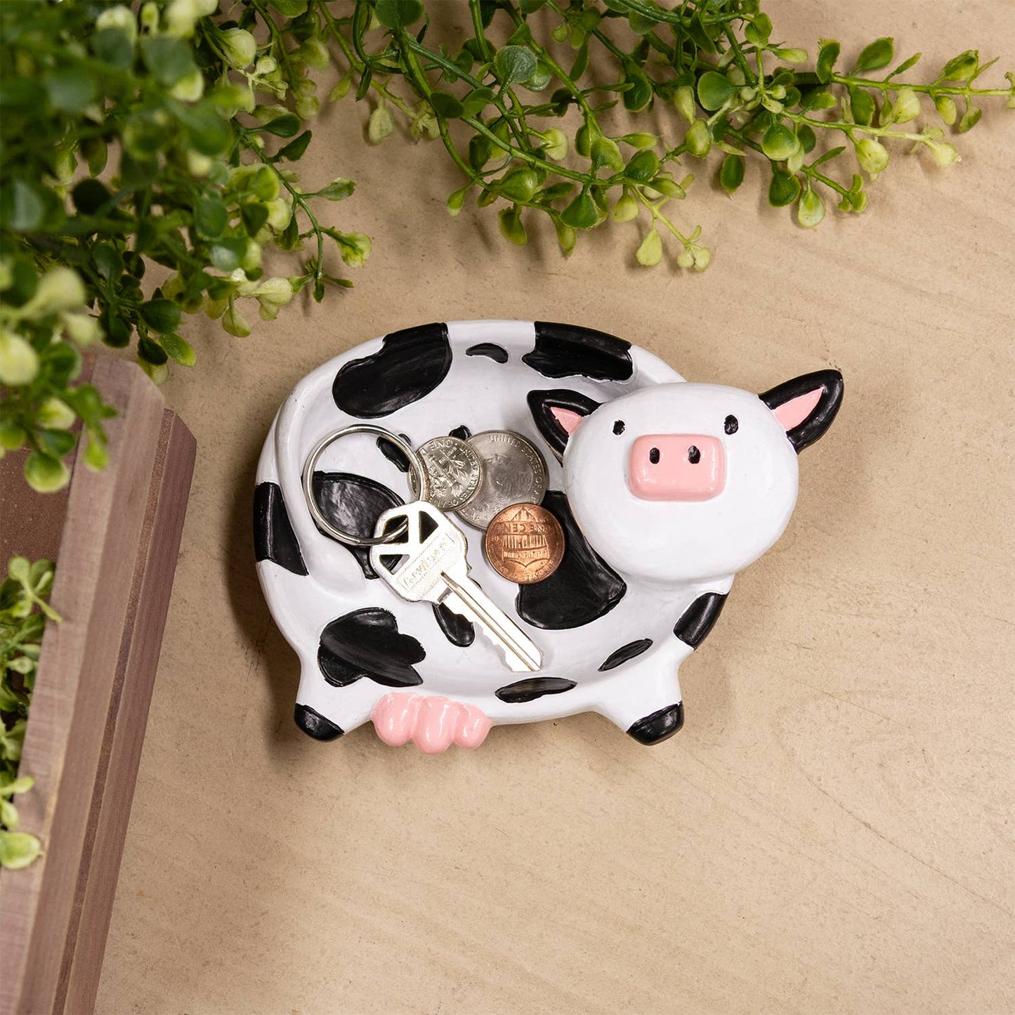 Black & White Cow Trinket Dish