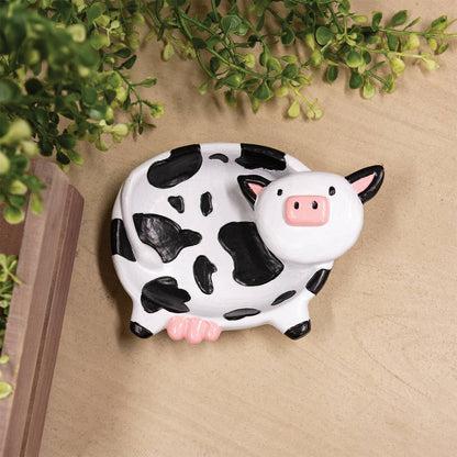 Black & White Cow Trinket Dish